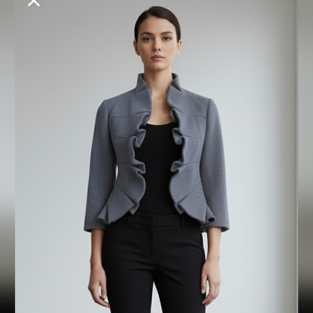 Tabitha Women's Blue Blazer Anthropologie Wool 6 Jacket Coat Tabitha